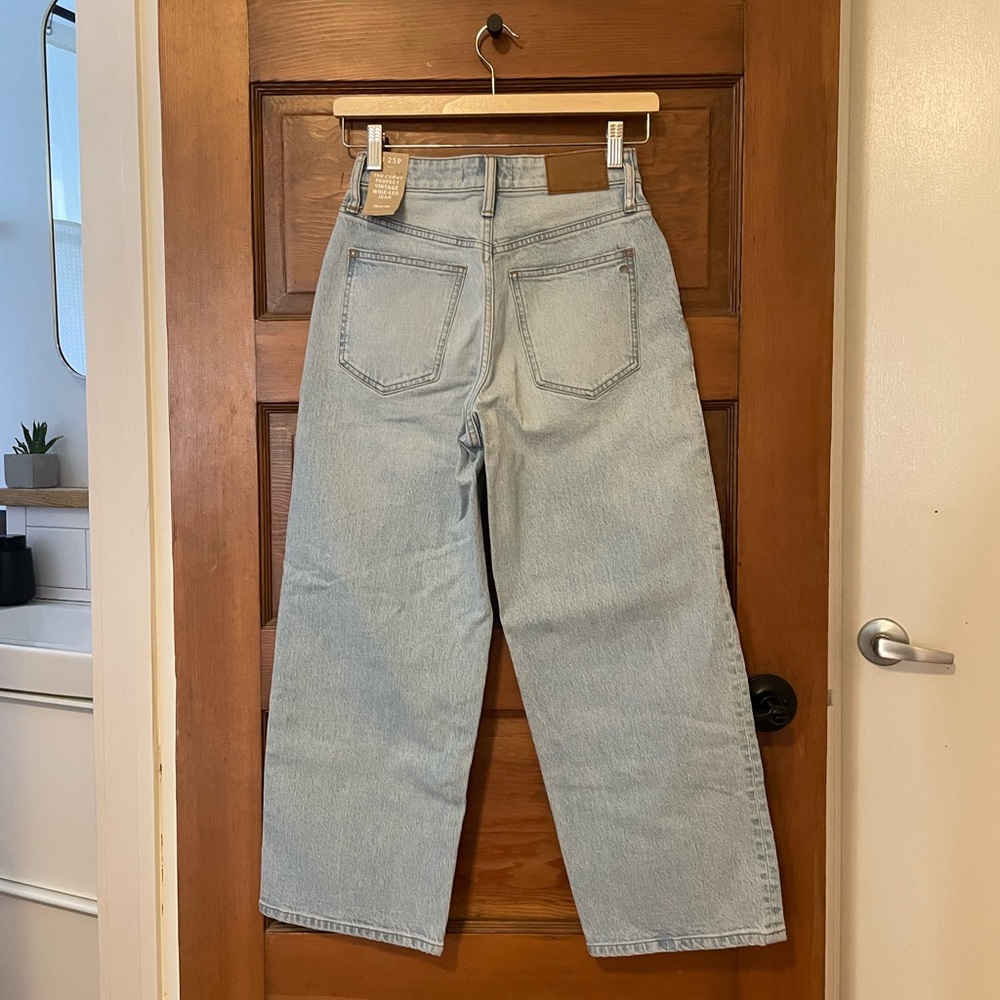 Madewell Light Blue Wide-Leg Denim Jeans - Picture 2 of 7